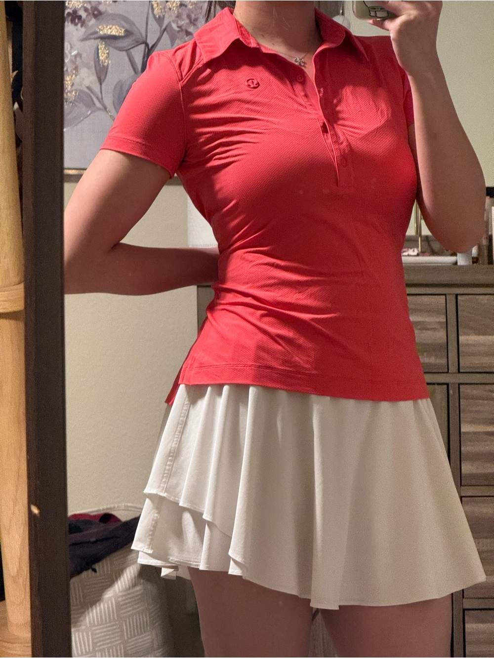 lululemon athletica Coral Pink Short-Sleeve Polo